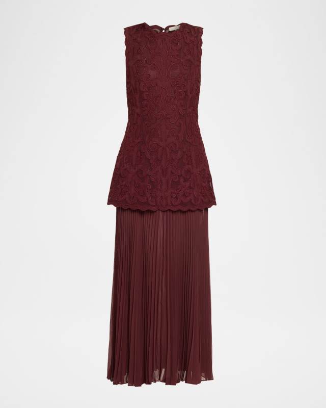 Auryn Appliqué Sleeveless Midi Dress